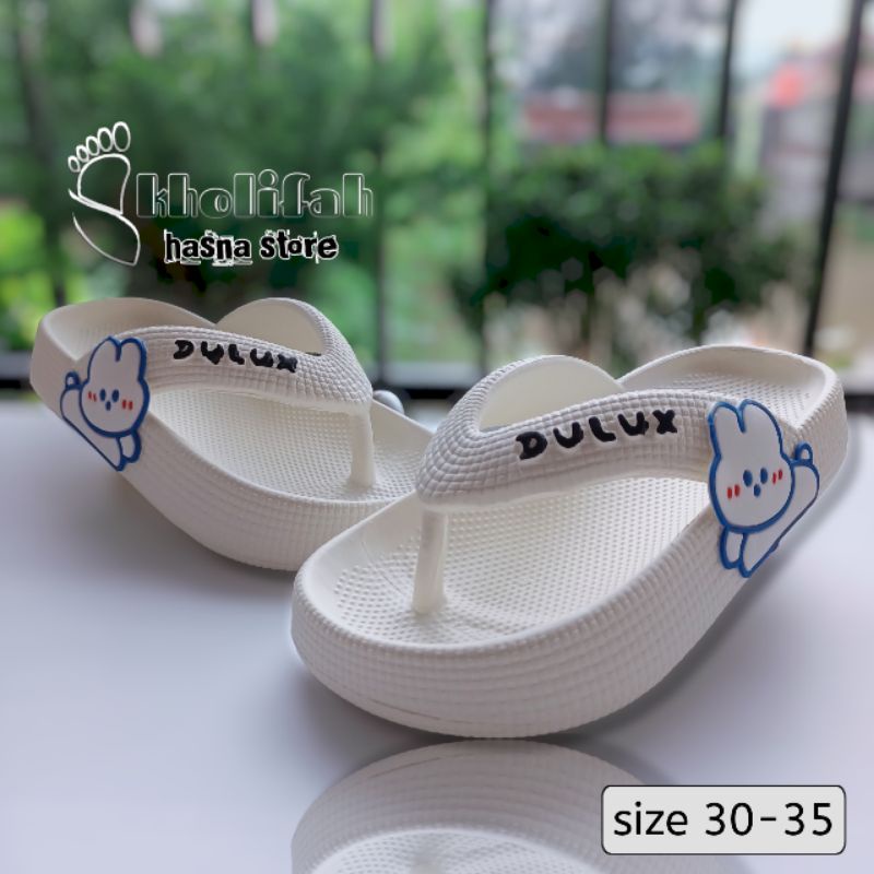 Sandal jepit kelinci Anak tanggung size 30-35 Series Dulux 510c