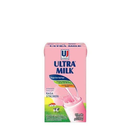 

Ultra Milk Susu UHT Rasa Stroberi 125ml Ready Stok Baru