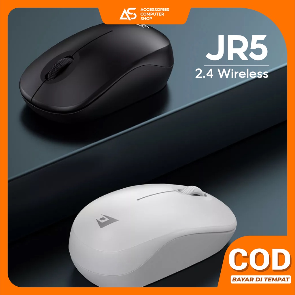 Mouse Wireless JR5 3D Ergonomi Design 2400DPI Quick Response - ACS