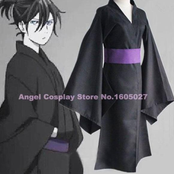 ADR-74 Noragami Yato black yukata ver Cosplay Costume Anime Male Dijamin Ori