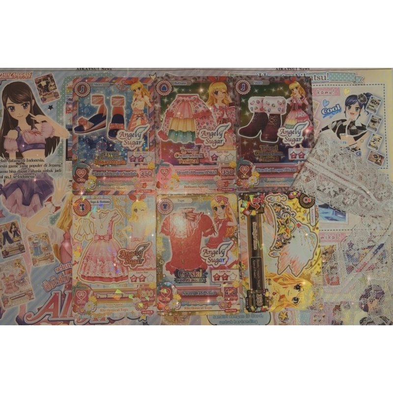Aikatsu Angely sugar cards (Trend Collection summermarine & Heartful Leopard)