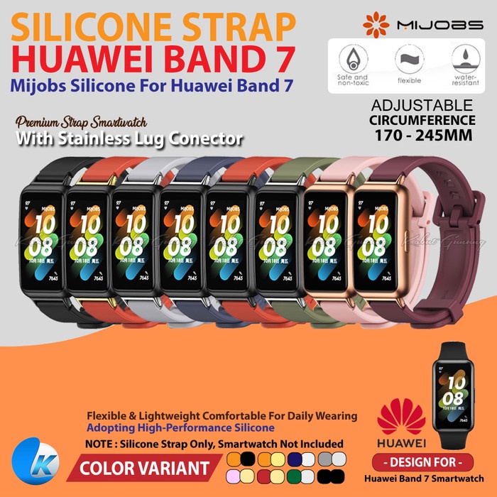 MIJOBS Silikon Strap Premium Mix Stainless Steel Huawei Band 7