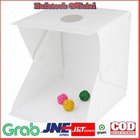 Photo Studio Foto Mini Lipat dengan Lampu LED Size Large - White - OMCSDDWH