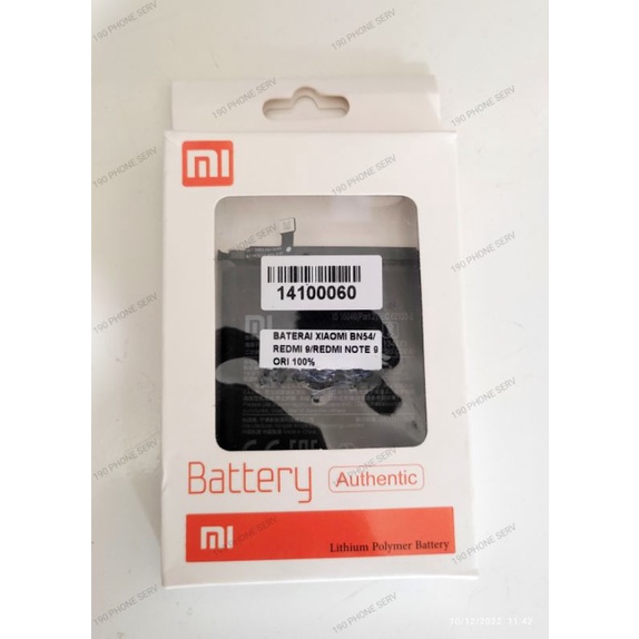 BATERAI XIAOMI BN54 REDMI 9 REDMI NOTE 9 REDMI NOTE 9 BN53 BN54 ORIGINAL
