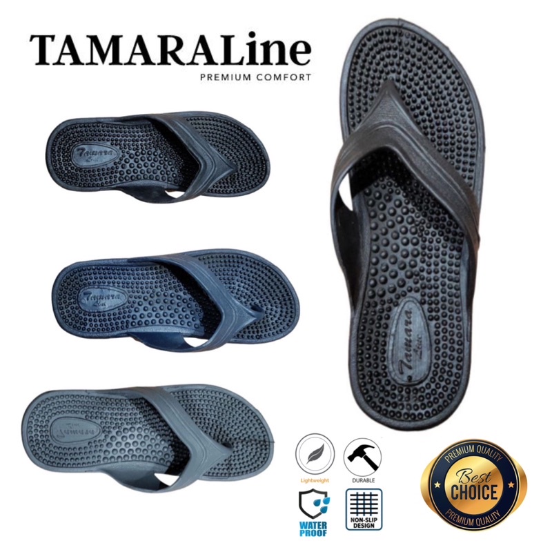 Sandal Jepit Rematik Kesehatan Karet Pria Wanita Unisex Dewasa / Remaja - TAMARALINE 136 / Bahan Premium Lentur Empuk Ringan Kuat Anti Slip Anti Air / Model Sandal Casual Santai Rumah Hotel Outdoor Kamar Mandi Murah Original