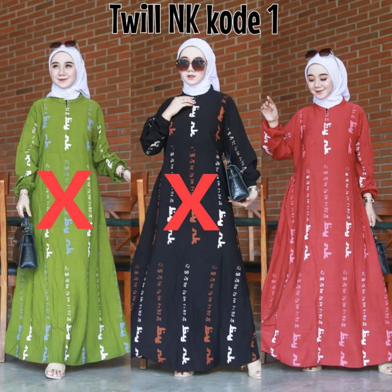 GAMIS TWILL NK ORI BY NISAUL KAMILAH READY TWILL NK