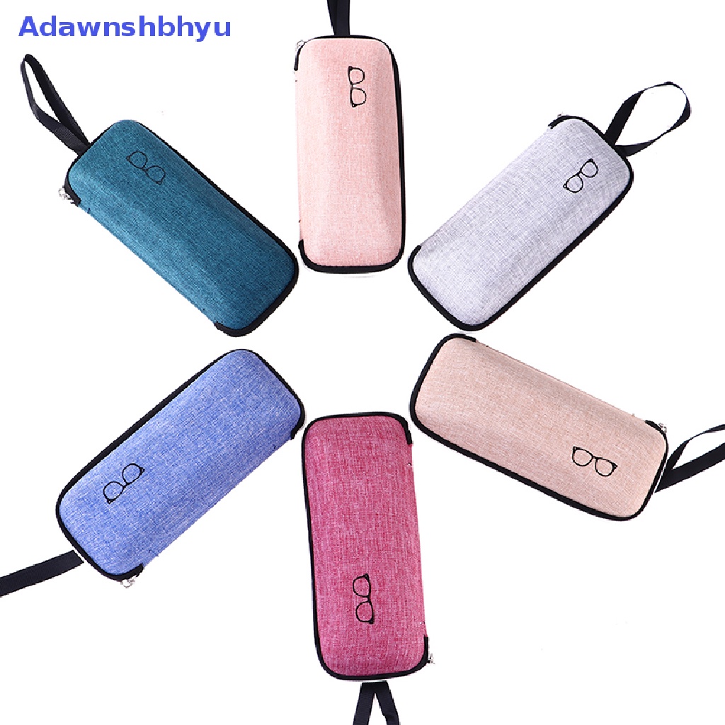 Adhyu 1Pcs EVA Eyewear Cases Cover Sunglasses Case Kotak Kacamata Dengan Lanyard Zipper ID