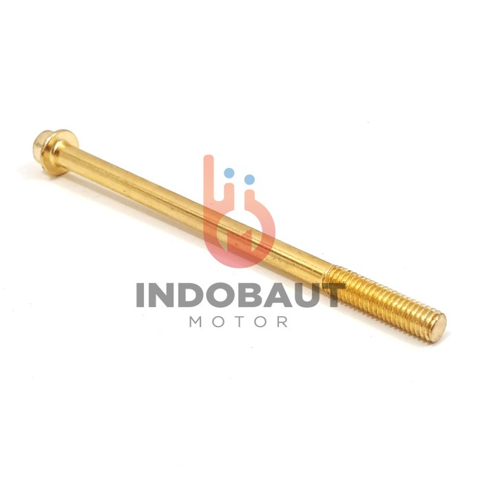 Flange Bolt Baut Blok Mesin 6x100 Kunci 8 Gold