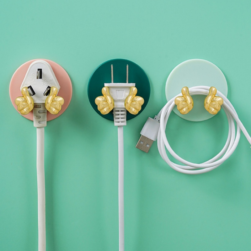 [Harga Grosir] Kreatif Golden Finger Hooks Kunci Handuk Kalung Rak Gantung Hemat Tempat Serba Serbi Organizer Alat Colokan Listrik Headset Holder Untuk Kantor Asrama Keluarga