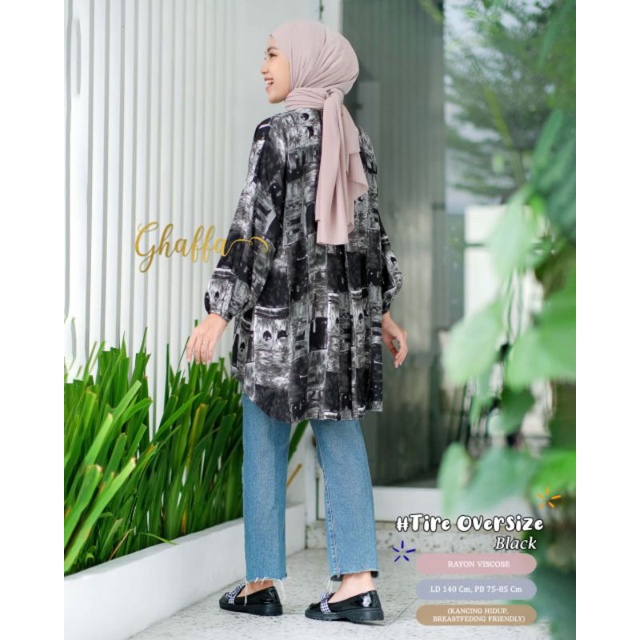TIRE OVERSIZE BY GHAFFA THE LABEL / TUNIK ABSTRAK MUSLIMAH / Obersize jumbo LD140