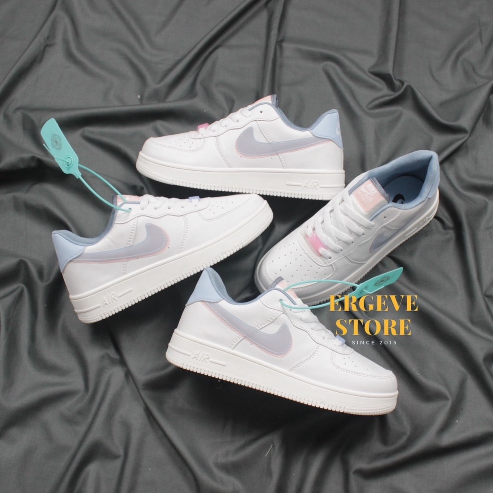 SEPATU PUTIH AIR FORCE 1 LV8 MID LOW DOUBLE SWOOSH SNEAKERS FULL WHITE