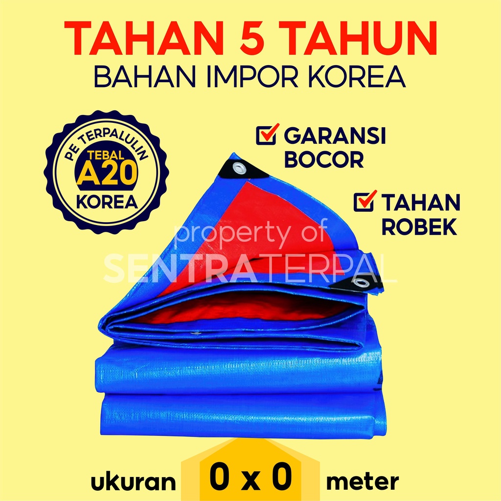 Terpal Lembaran Terpal Tenda Terpal Alas Tenda 2x2 2x3 3x4 4x6 Korea Tebal Per Meter