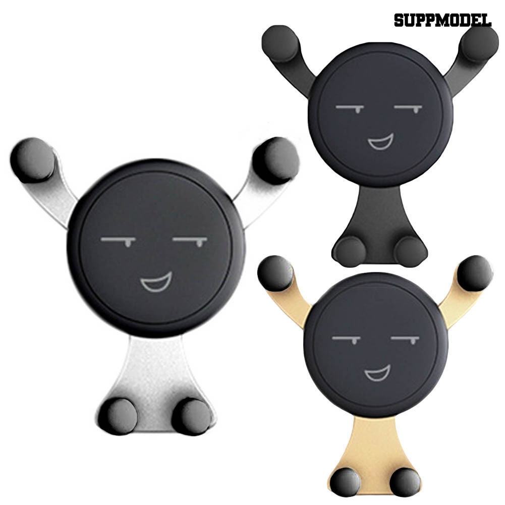 [Auto] Universal Smile Emoticon Klip Ventilasi Udara Mobil Phone Holder Bracket Perlengkapan Kendaraan