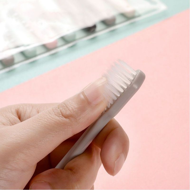 Isi (10 Pcs ) Sikat Gigi Minimalis Sikat Gigi Dewasa Travel Mate Toothbrush Double Care Serbaguna Mudah Dibawa Untuk Perjalanan