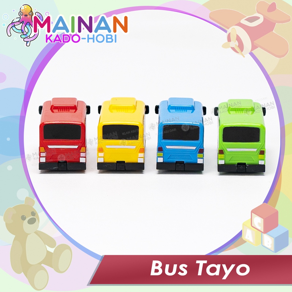 SET MAINAN ANAK MINIATUR DIECAST CAR MINI MOBIL TAYO PULL BACK