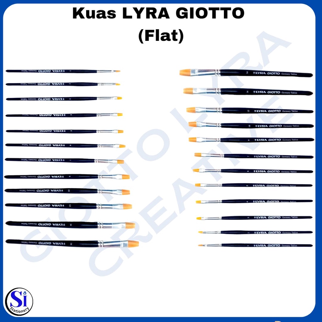 

KUAS LUKIS LYRA GIOTO FLAT NO.1,2,3,4,5,6,7,9,10,12,14,16