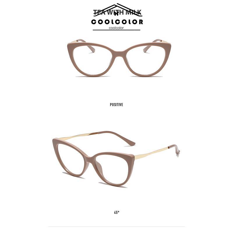 COD❤️Kacamata Cat Eye Terbaru Anti-Radiasi Blue Light Wanita Dan Pria Import Kacamata Fashion Korea- cl