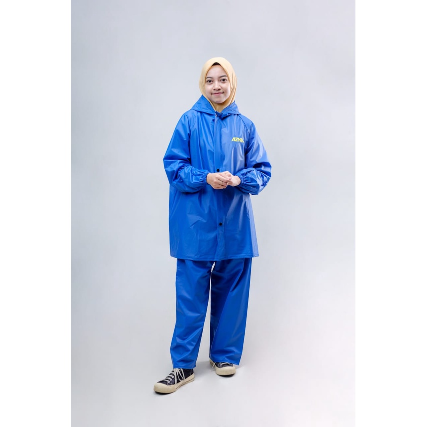 RAINCOAT, JAS HUJAN PVC TEBAL MANTEL MOTOR ANTI REMBES By Azka X Modenaz