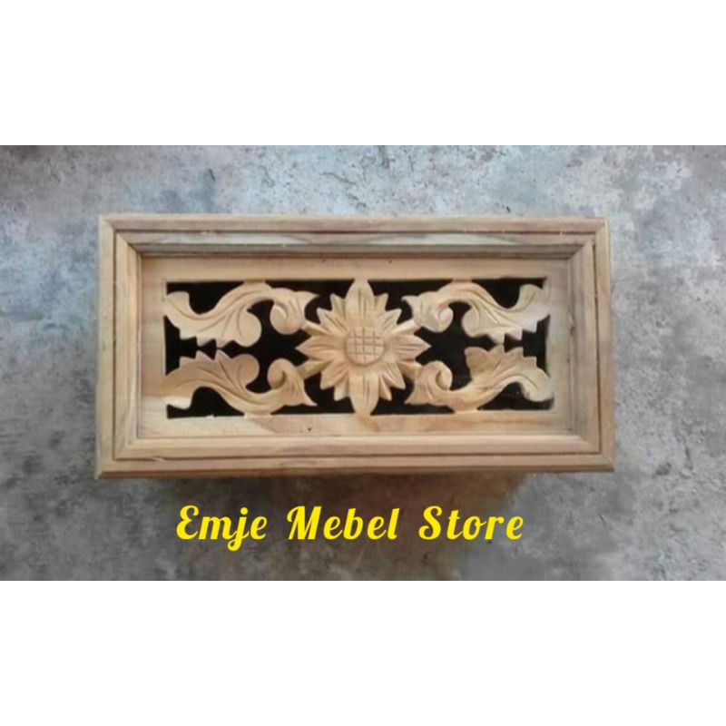 loster jati ukir lubang fentilasi kayu hiasan dinding ukiran boven jendela pintu
