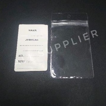 CASING ID CARD HOLDER DENGAN KLIP ANTI BASAH / TANDA PENGENAL COVER