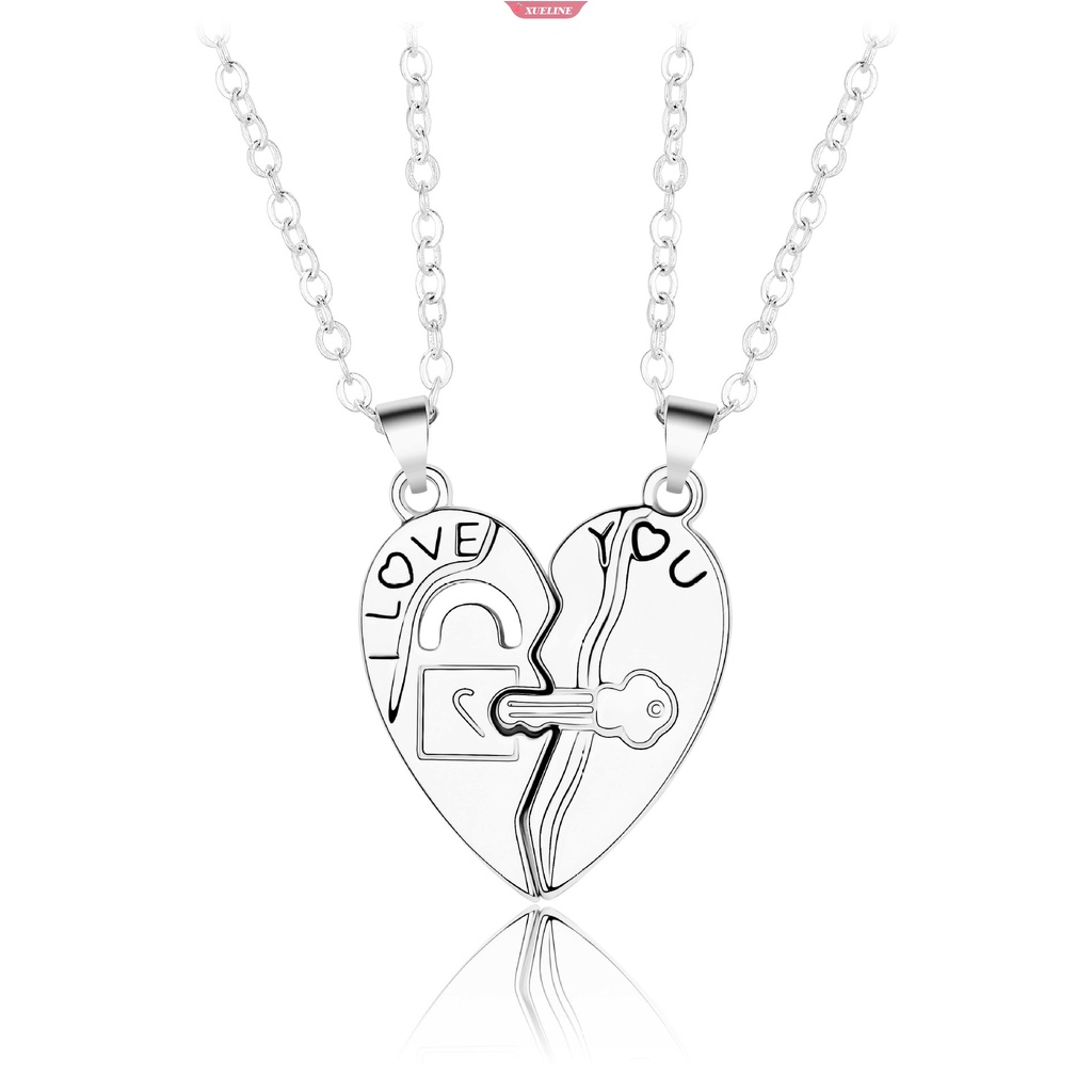 Dua Loveyou Lover Necklaces Heartbreak Key Lover Pendant Necklaces Dua Warna Pacar Pacar Hadiah Hari Valentine [ZXL]