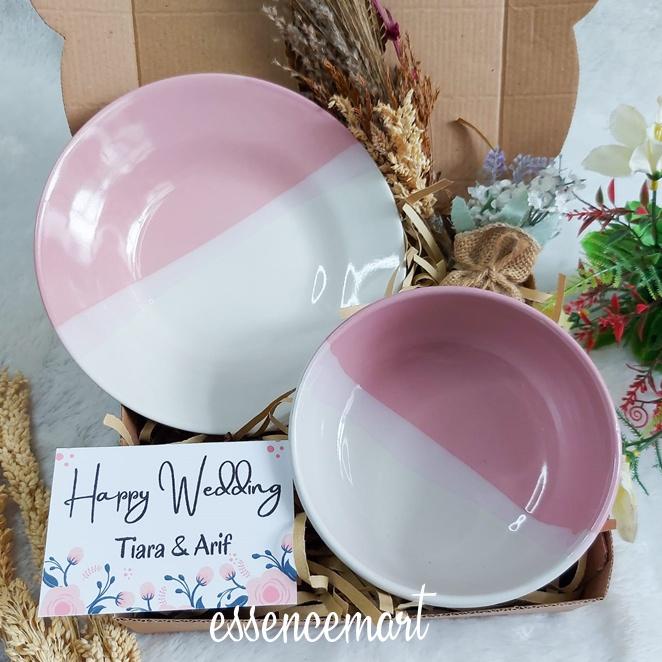 

BELANJA MURMER Hampers Set Mangkok dan Piring Twotone 2 Warna Cantik Hadiah Wedding Ultah ^ 895