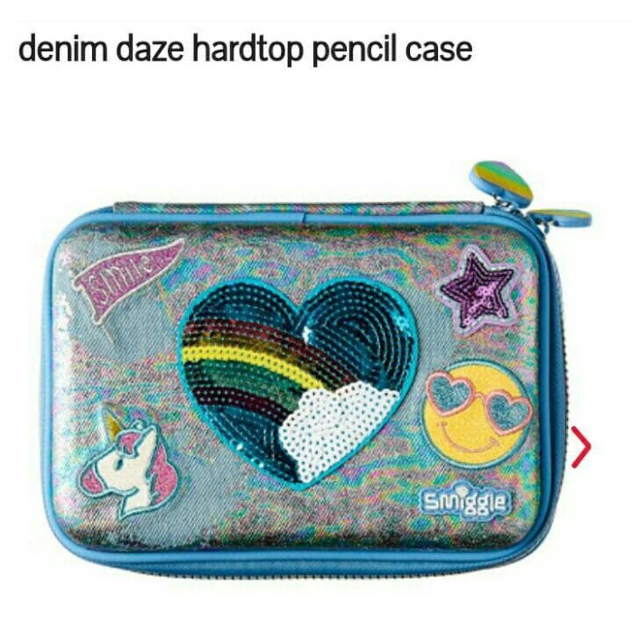

SMIGGLE DENIM DAZE HARDTOP PENCIL CASE - TEMPAT PENSIL SMIGGLE