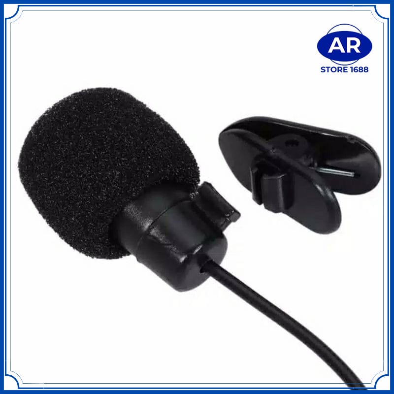 Microphone With Clip On 3.5mm Mic External Smartphone Laptop PC Pengeras Suara Shooting Vlogger