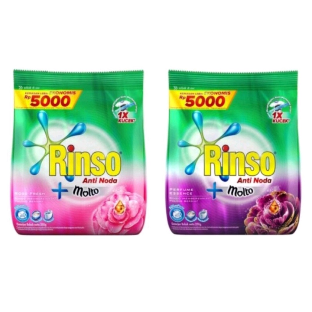 RINSO DETERGEN BUBUK KEMASAN EKONOMIS 195GR 400GR -NJ