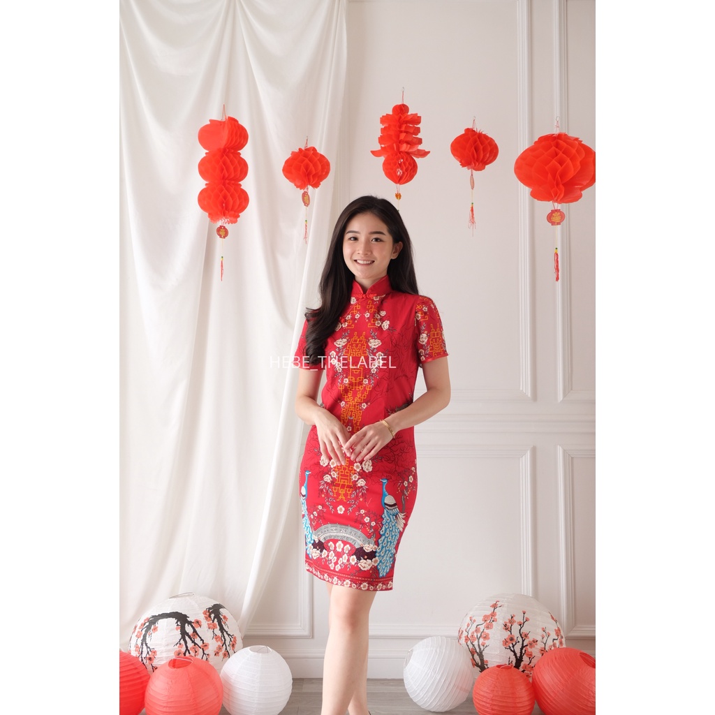 Su-Ho Batik Cheongsam Chinese New Year - Pakaian Wanita