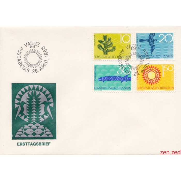 

A617 Prangko Liechtenstein FDC 1966 Nature Conservation 1 Pcs