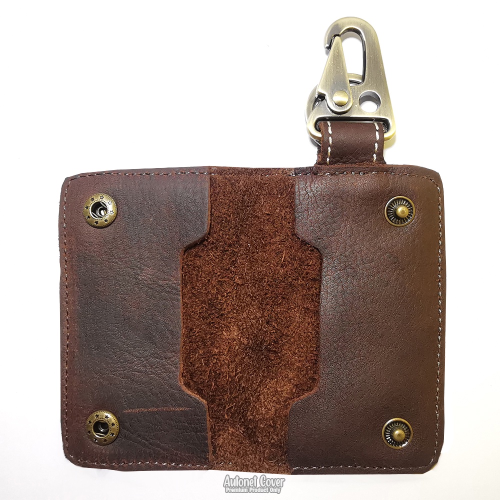 Dompet Kulit STNK Gantungan Kunci Mobil Motor 100% Kulit Asli Genuine Leather