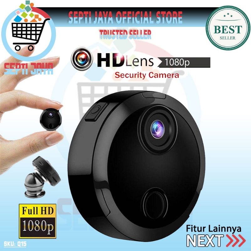 kamera mini Q15 5Mp ORIGINAL 1080p HD kamera mini ip Cctv mini wifi spy cam kamera pengintai