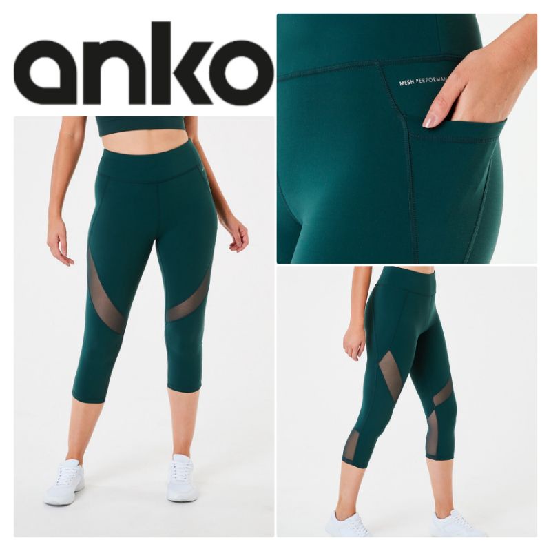 Capri Mesh Performance Anko/Legging Yoga/Legging Senam/Legging Olahraga