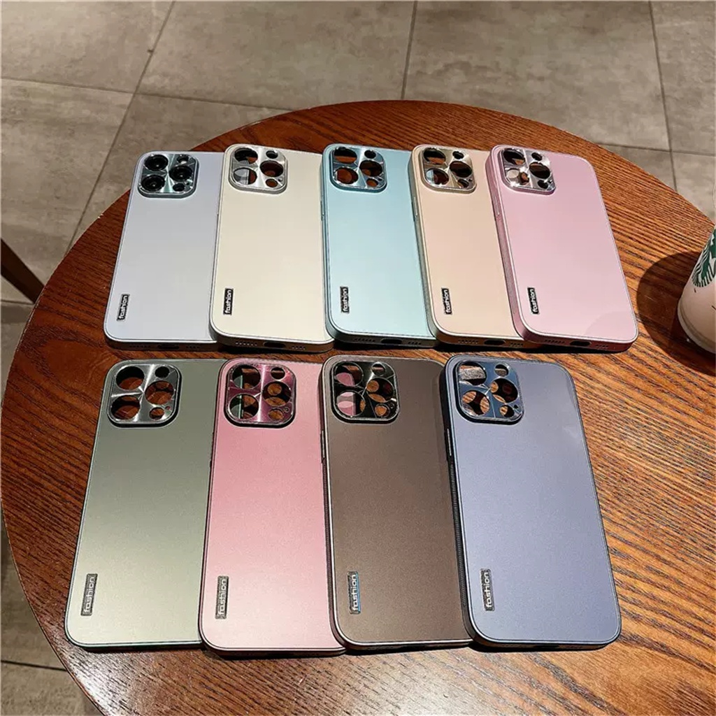 Casing Lensa Pelindung Kamera Berbiji CD Logam iPhone 14 Pro Max Plus case Iphone13 12 Pro Max 11promax Mewah Sepenuhnya Tertutup matte matte shockproof hard back