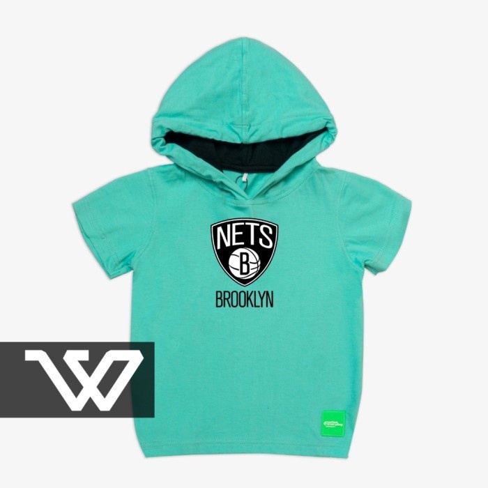 Terbaru Kaos Hoodie Cotton Everyday Brooklyn Nets Kids Size Xs - Xl Pemium