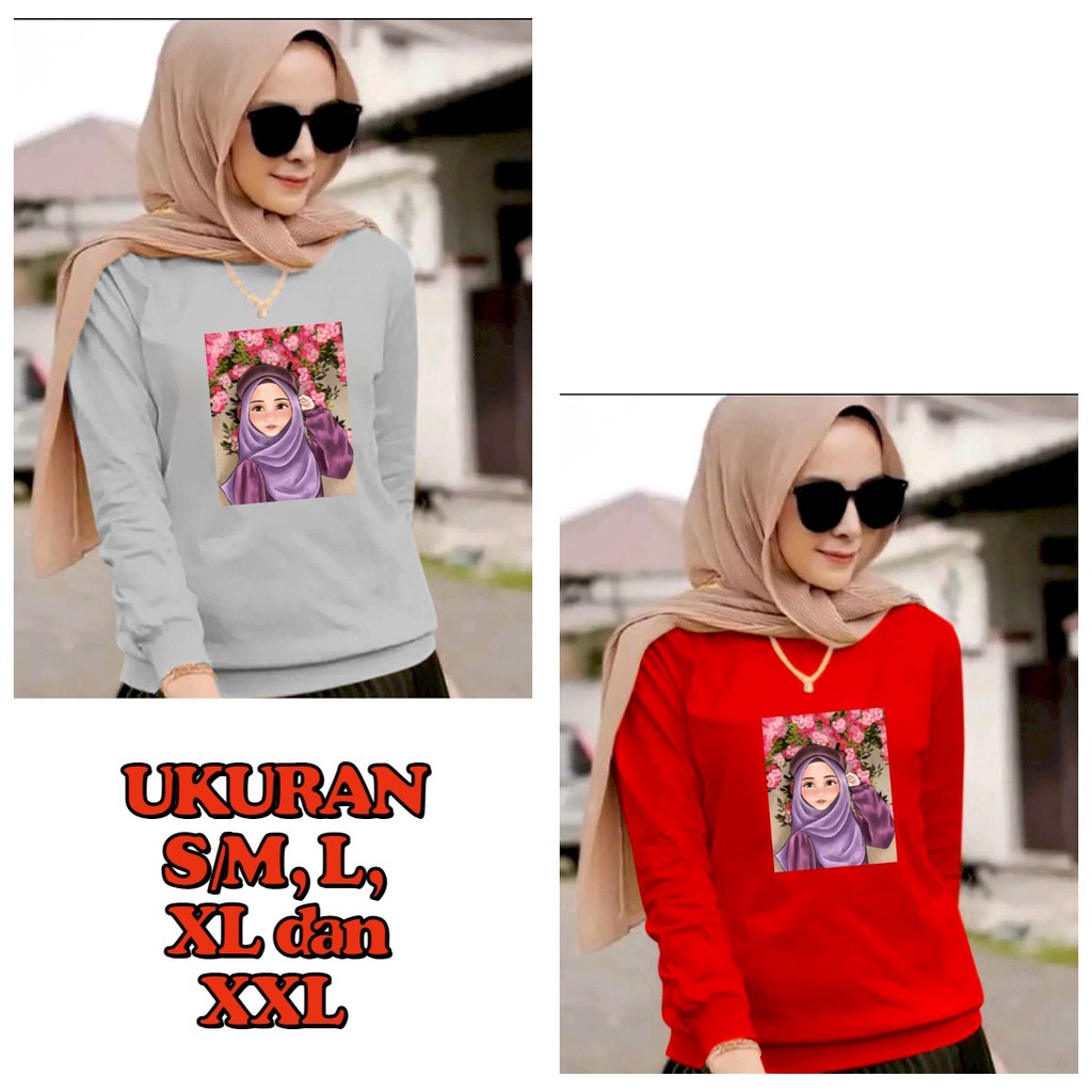 MUKZHOP - BAJU SWEATER HIJAB 3 / pakaian muslim / sweater cewek / hijab / baju muslim / terbaru