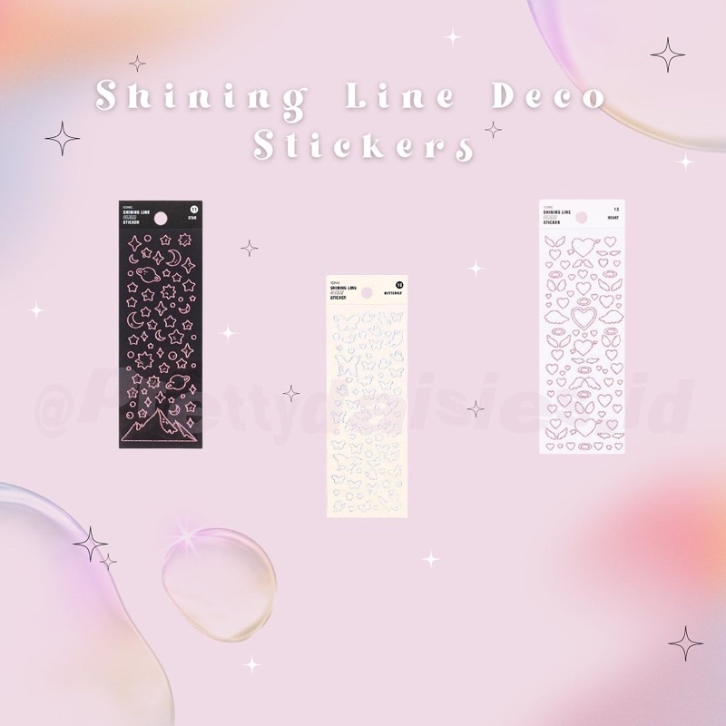 

₊✩‧₊ ༉ shining line deco stickers
