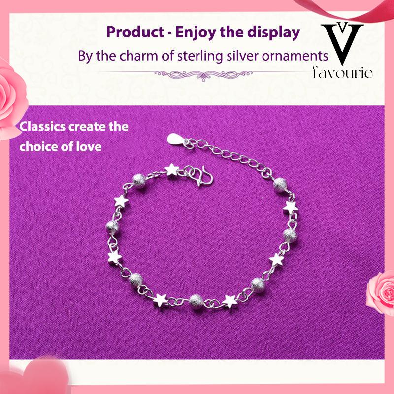 CODManik-manik Pasir Gelang Bintang Kecil Gelang Kaki Fashion Pentagram Girls Jewelry-FA