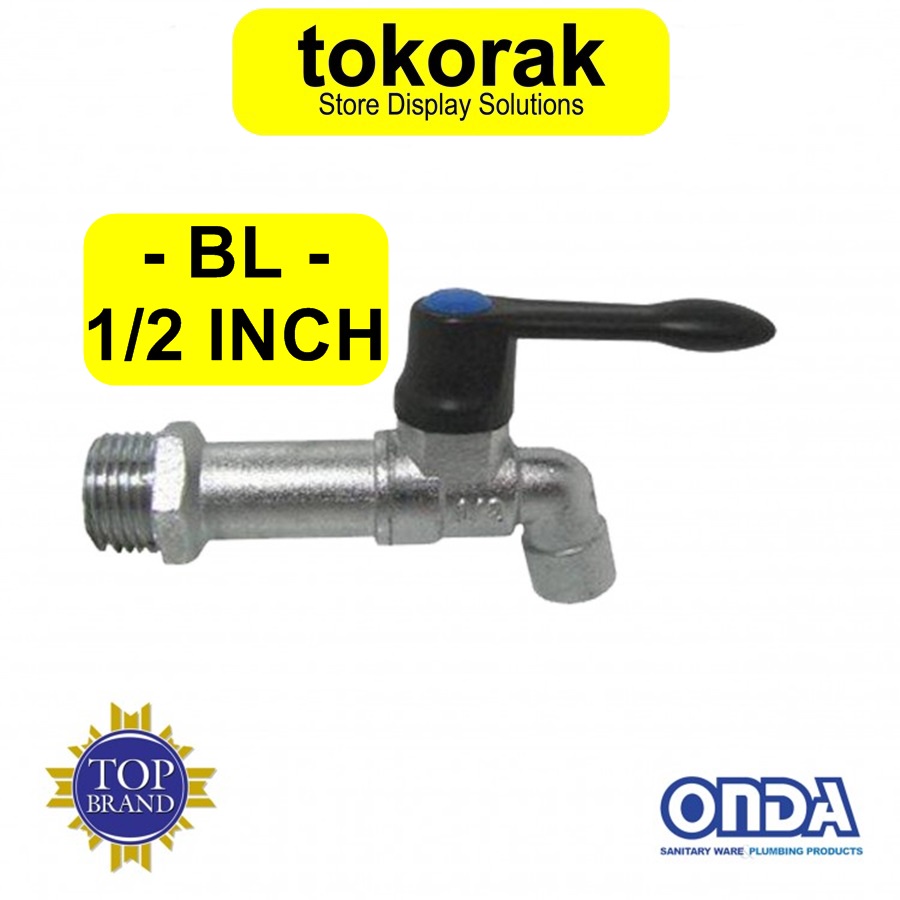 KRAN AIR TEMBOK BL 1/2 INCH HITAM ONDA I/2INCH KERAN CEBOL TAMAN 1/2&quot;