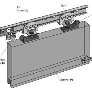 Rel Pintu Gantung Geser Sliding J6 Muller / Sliding Door Track Gear