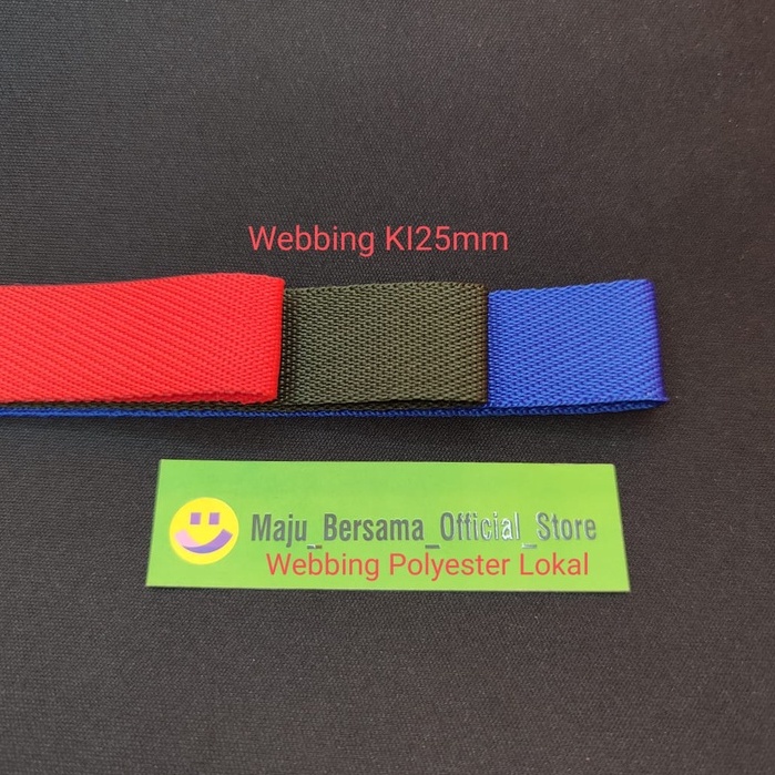 Webbing / Bisban Polypropylene Lokal 600denier - KI25mm Warna warni - SK1