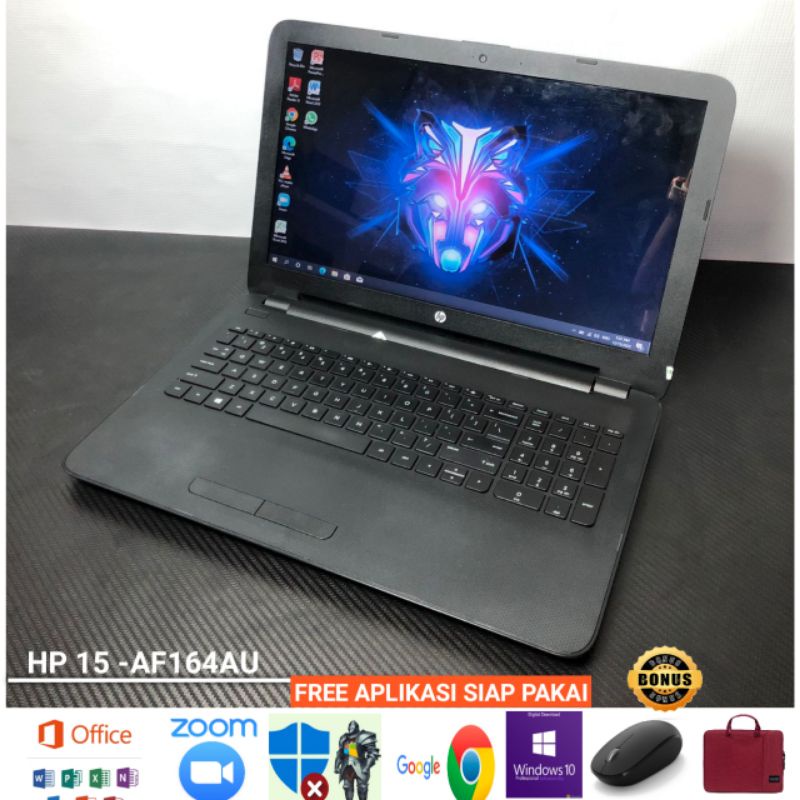 Laptop HP 15-AF164AU  AMD A6 VGA AMD Radeon Ram 8 GB SSD 128GB - windows 10