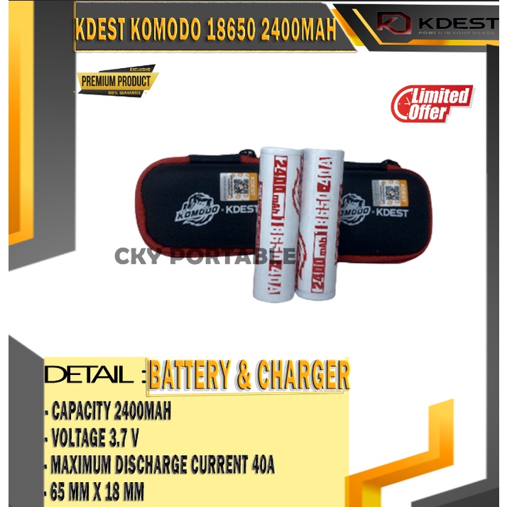 KDEST KOMODO BATTERY 2400MAH 1PCS