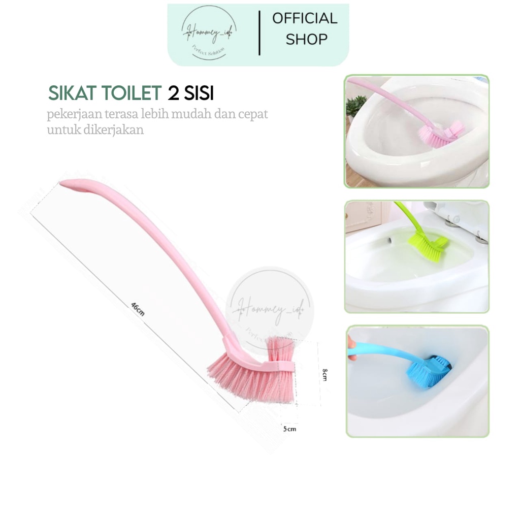 Jual Hommey [ 2 In 1 ] Sikat Pembersih Kloset Toilet Sikat Kamar