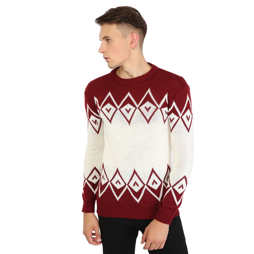 Sweater Pria Model Rajut Tribal - SWE 1092