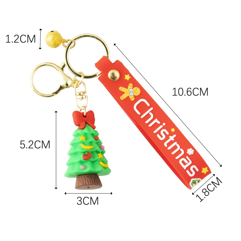 [tiantianbaofu] Christmas Series Santa Claus Natal Gantungan Kunci Natal Pohon Natal Elk Keyring Hadiah Ransel Liontin Boneka Lucu Gantungan Kunci Dekorasi Aksesoris Butik