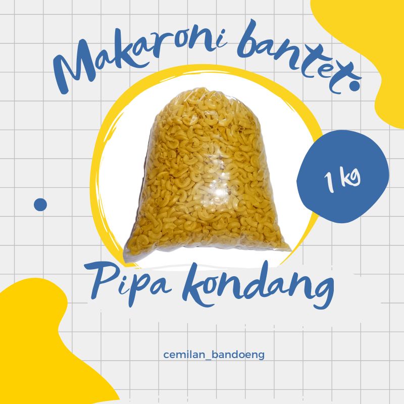 MAKARONI BANTET MENTAH MERK KONDANG ENAK 1 KG