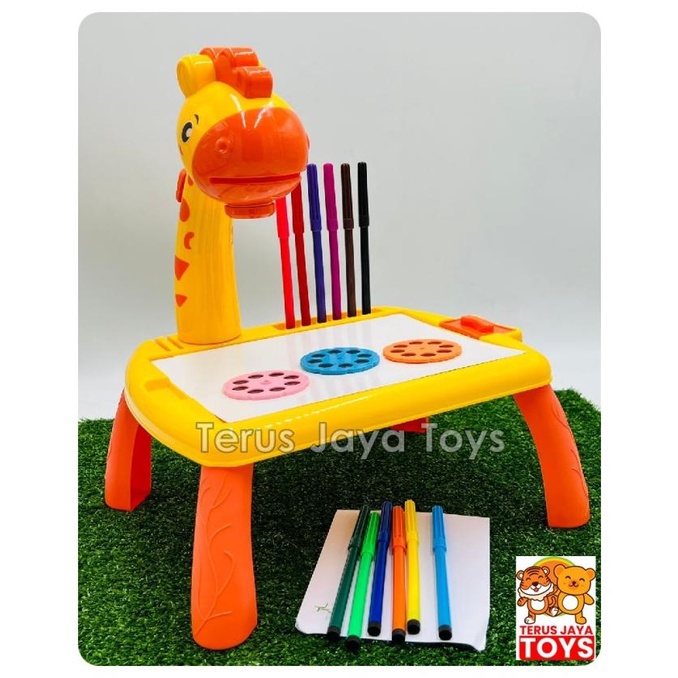 Mainan papan tulis projector painting drawing meja projektor BRG BARU