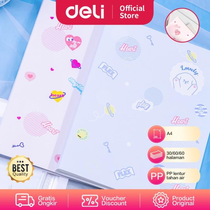 

HOT SALE Deli Display Book / Map Dokumen A4 Warna Pastel 30/60/80 Halaman 7267X